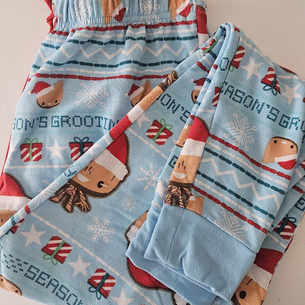 Womens Marvel Grout Blue Holiday Pajama Set Size Medium - Picture 6 of 9
